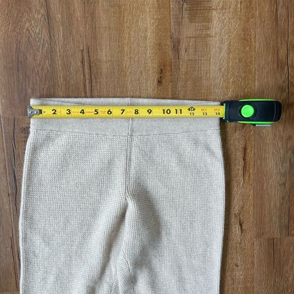 Jenni Kayne Cashmere Blend Waffle Knit Thermal Joggers Oatmeal Size XS - Picture 3 of 6